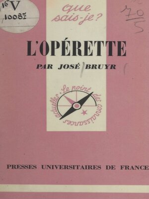 cover image of L'opérette